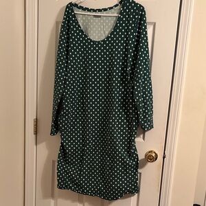 Polka Dot Green Maternity Dress